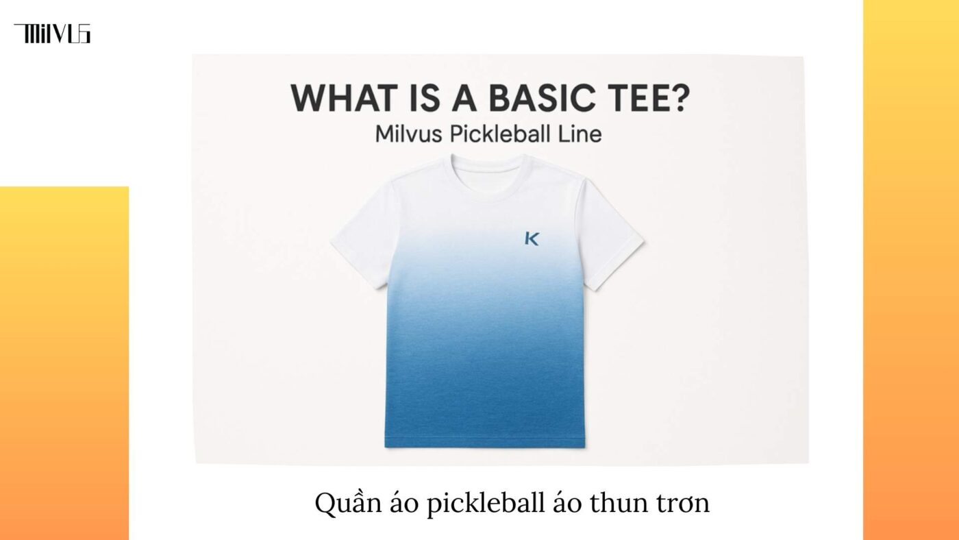 Quần áo pickleball áo thun trơn basic