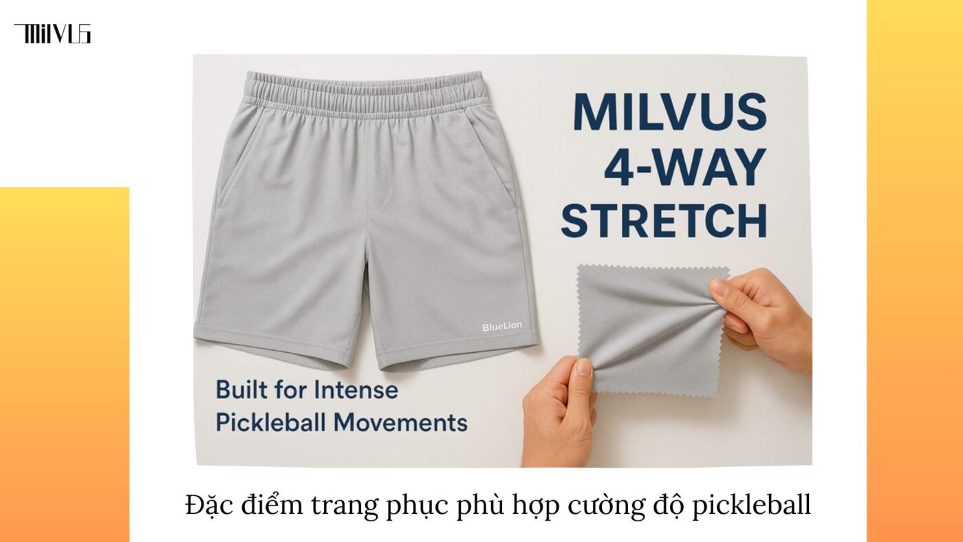 Outfit pickleball quần short năng động