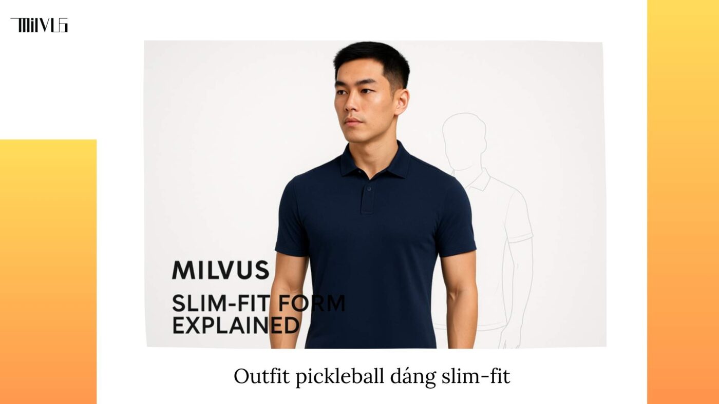 Outfit pickleball dáng slim-fit gọn gàng