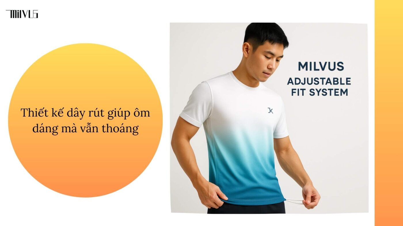 Outfit pickleball có dây rút tiện lợi