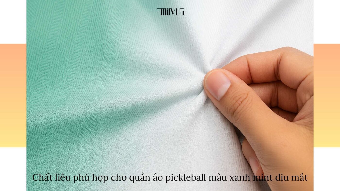 Quần áo pickleball màu xanh mint dịu mắt