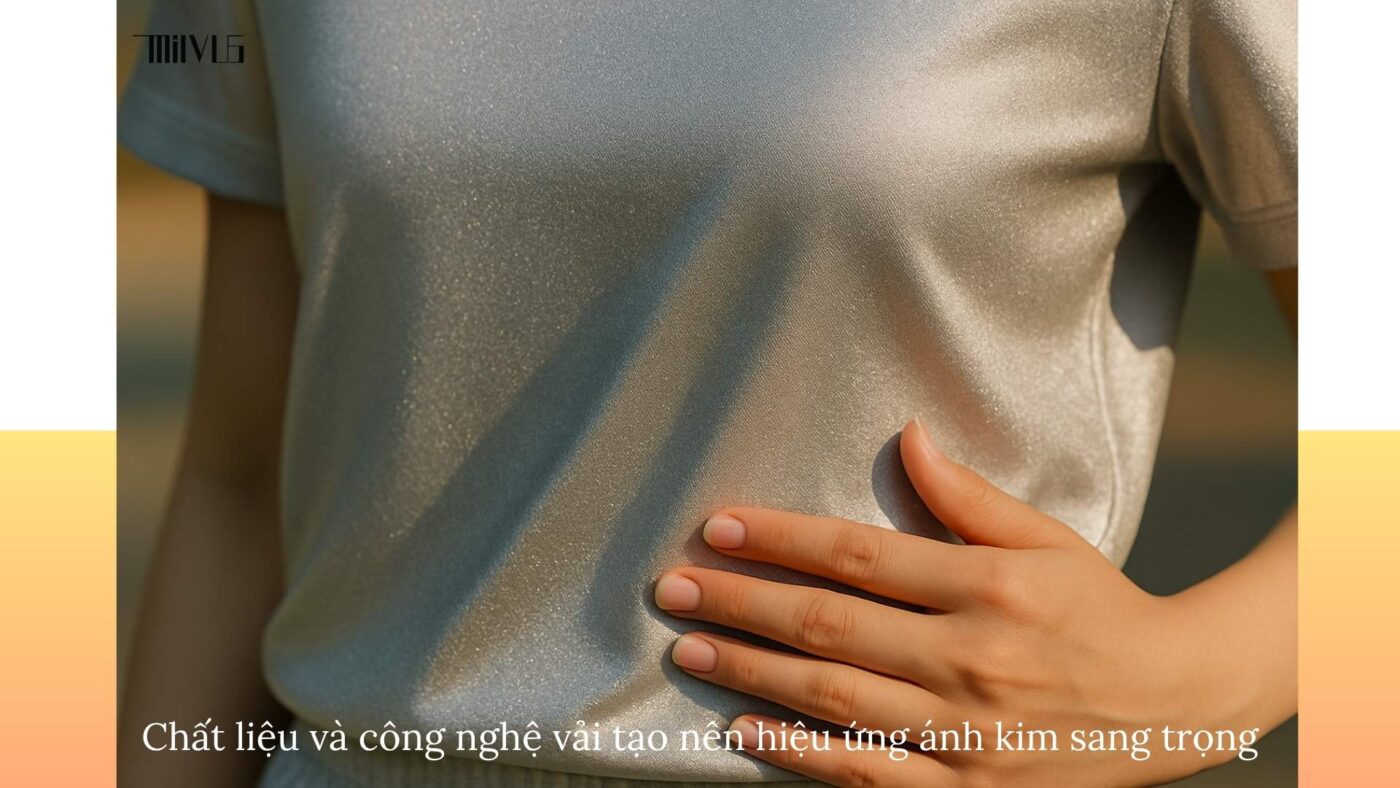 Outfit pickleball màu bạc ánh kim mới lạ