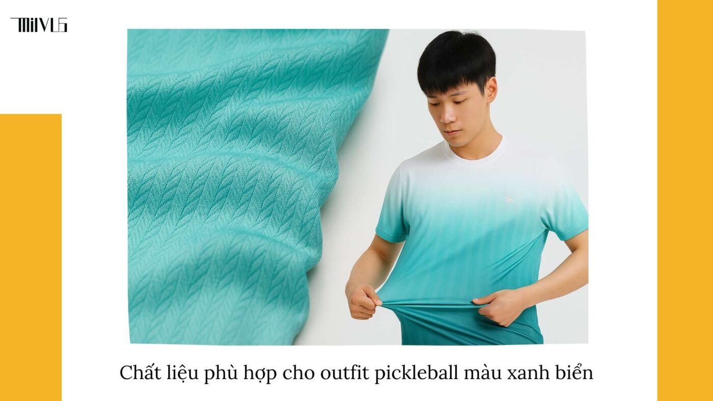 Quần áo pickleball màu xanh biển mát mẻ
