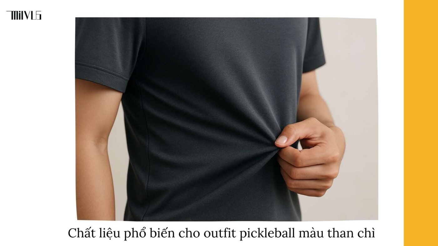 Outfit pickleball màu than chì trung tính
