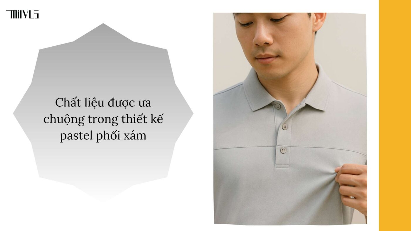 Quần áo pickleball màu pastel phối xám