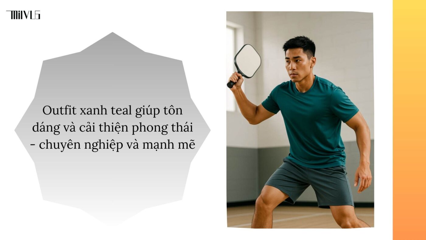 Outfit pickleball màu xanh teal lạ mắt