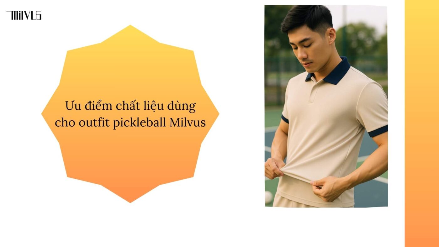 Outfit pickleball màu be phối xanh navy