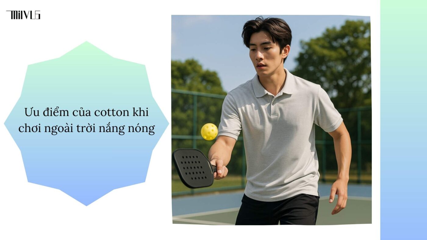 Quần áo pickleball chất liệu cotton thoáng mát