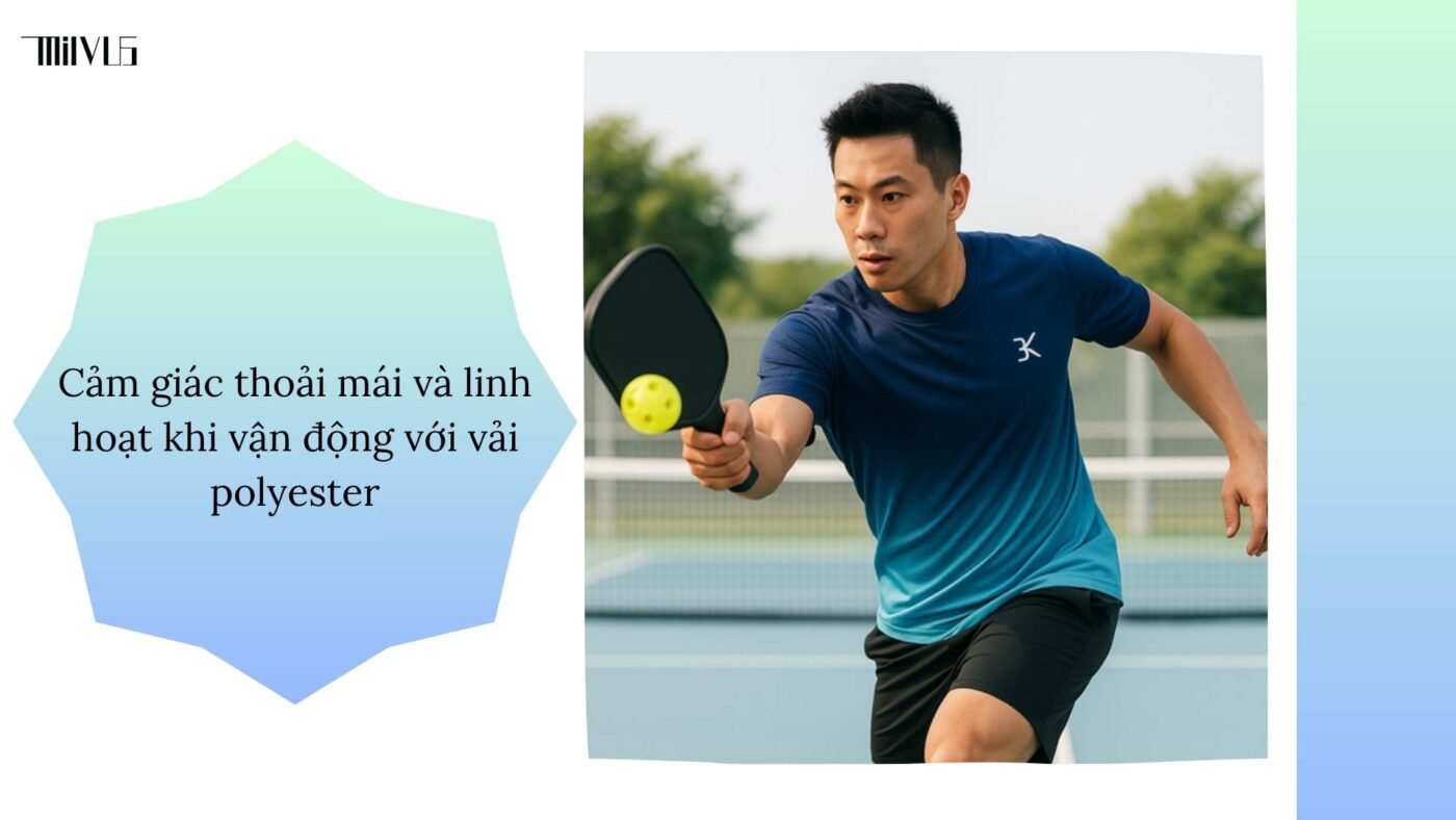 Quần áo pickleball chất liệu polyester nhanh khô