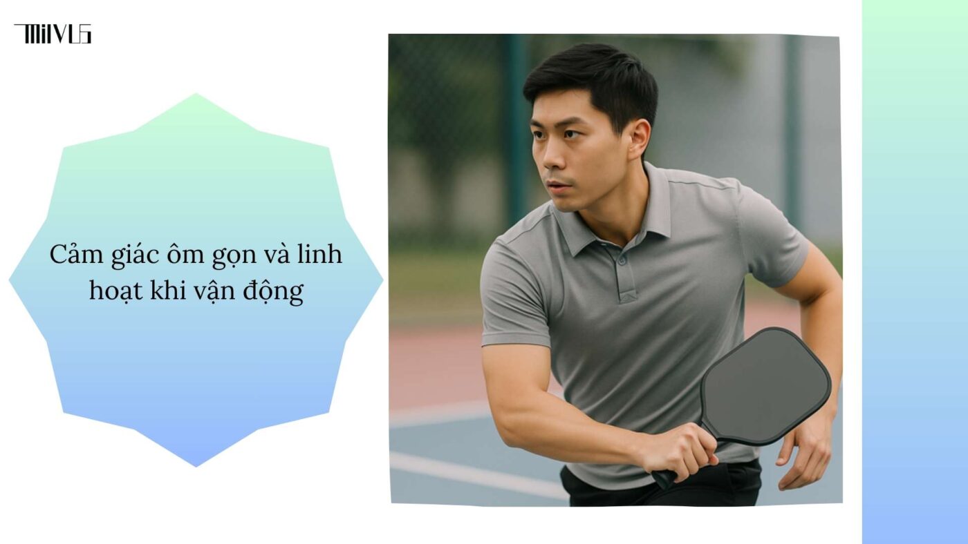 Outfit pickleball vải spandex ôm gọn thoải mái