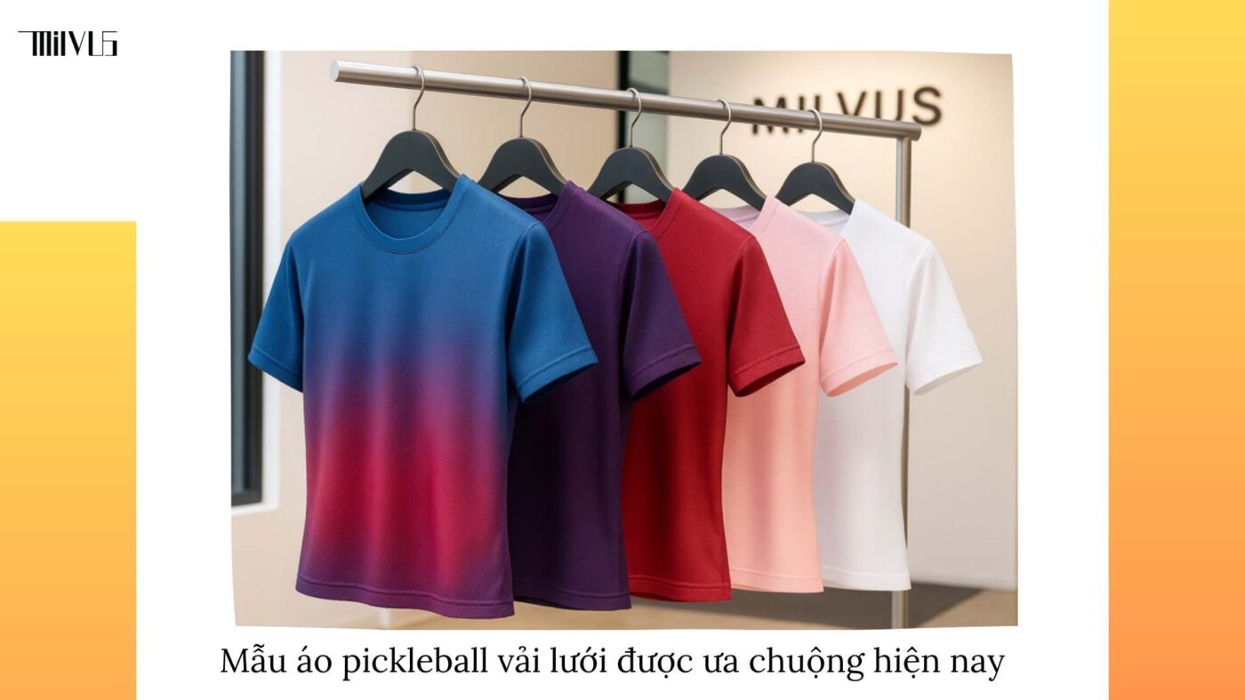 Quần áo pickleball chất liệu vải lưới thoáng khí