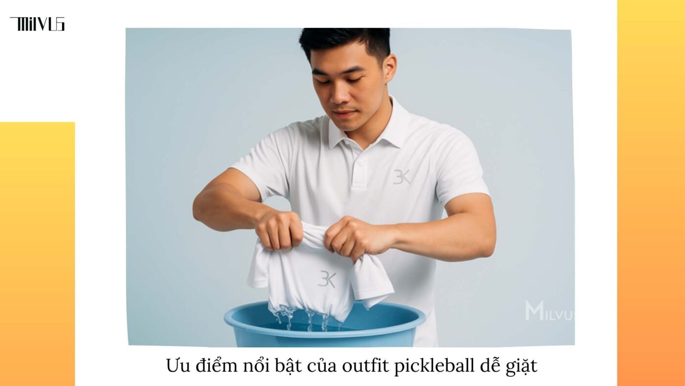 Outfit pickleball chất liệu chống nhăn dễ giặt