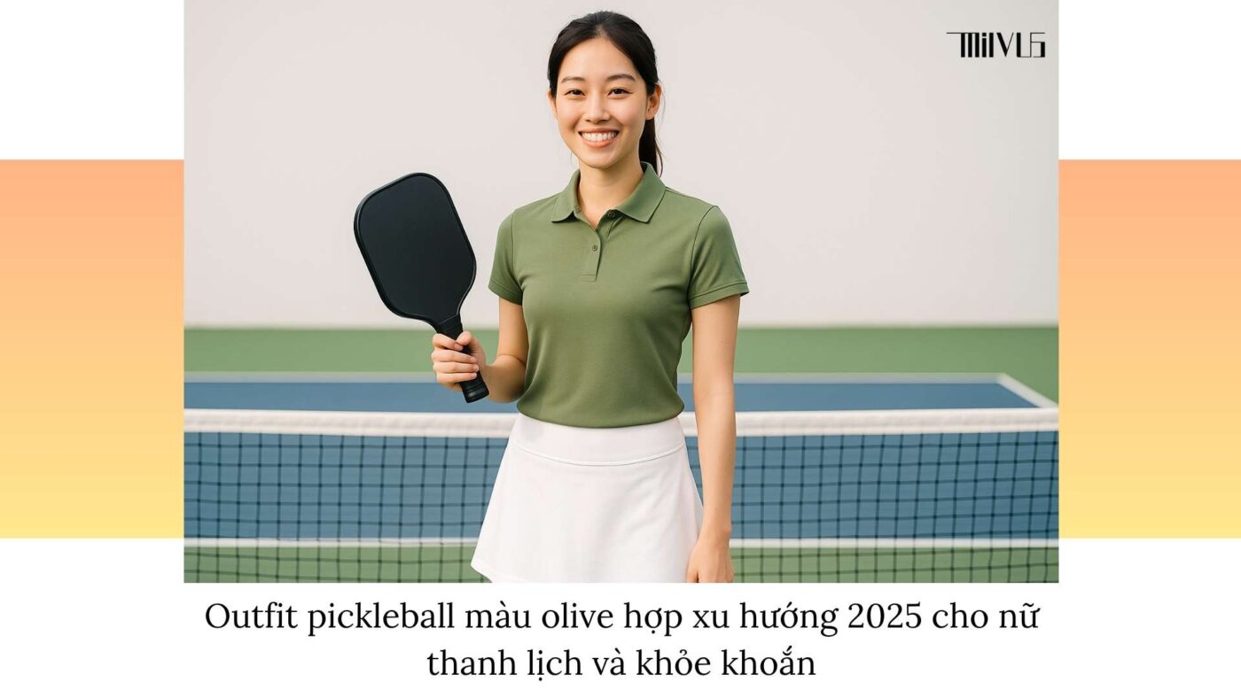 Outfit pickleball màu olive hợp xu hướng 2025