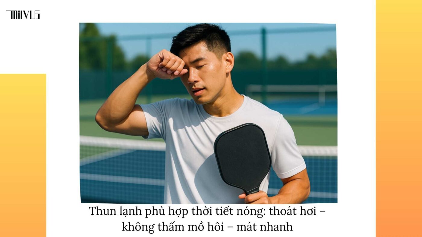 Outfit pickleball chất liệu thun lạnh cho ngày nóng