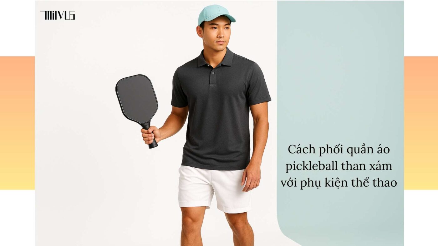 Quần áo pickleball màu than xám lịch lãm