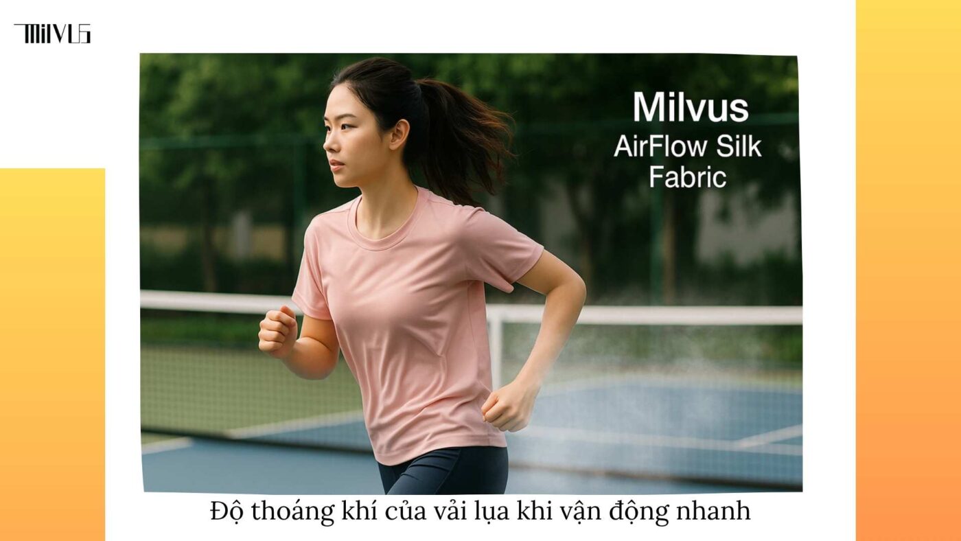 Quần áo pickleball vải lụa thể thao mềm mại