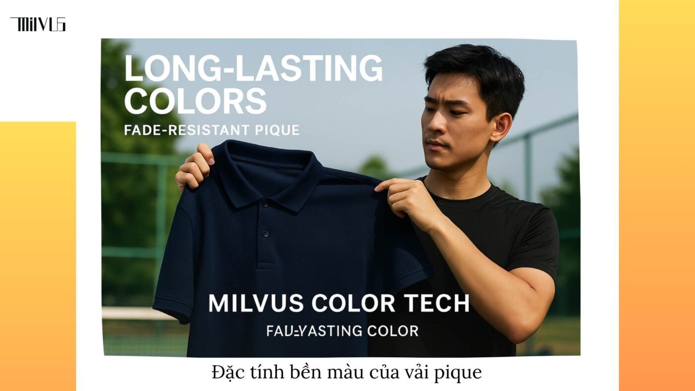 Quần áo pickleball vải pique bền màu