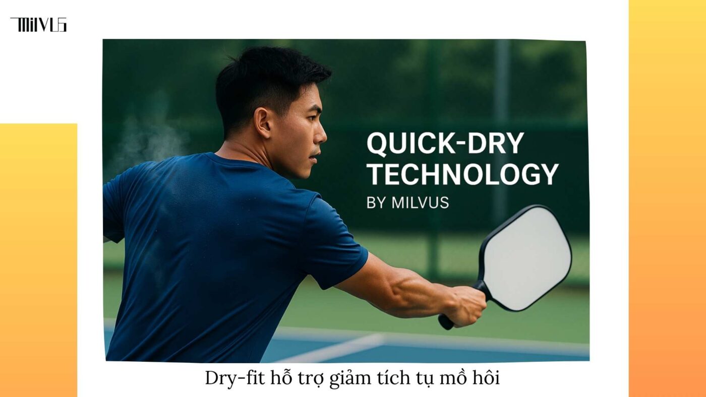 Outfit pickleball chất liệu dry-fit thoáng mát