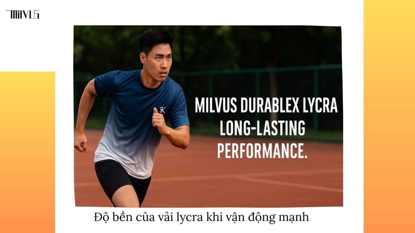 Quần áo pickleball vải lycra co giãn tối ưu