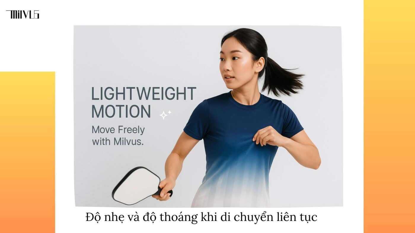 Quần áo pickleball vải polyester chống bám bẩn