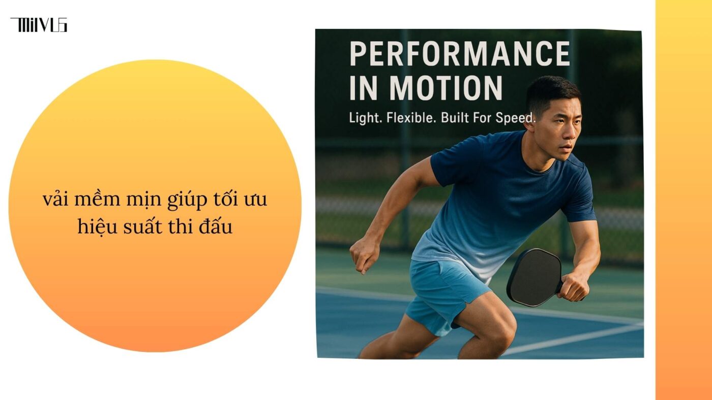 Quần áo pickleball vải mềm mịn thân thiện da