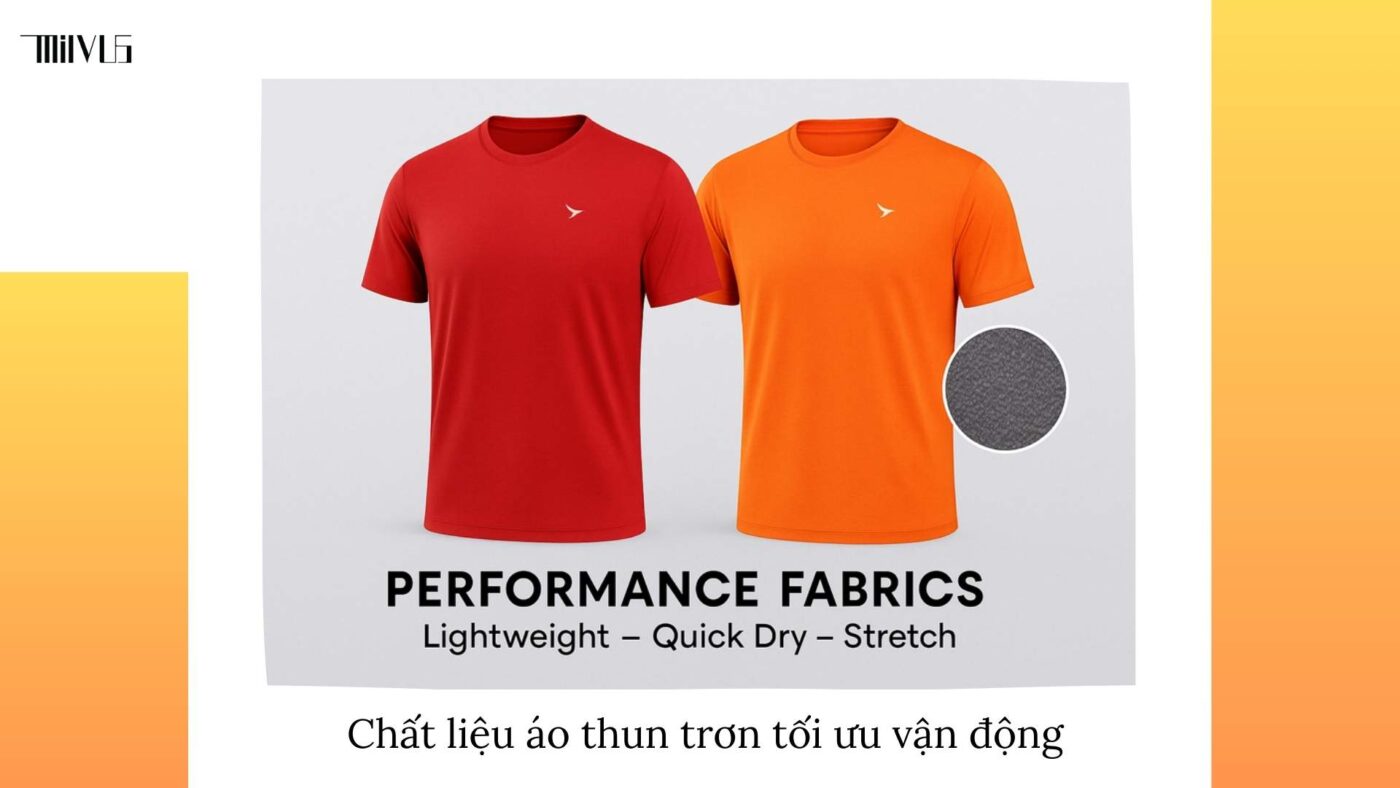Quần áo pickleball áo thun trơn basic