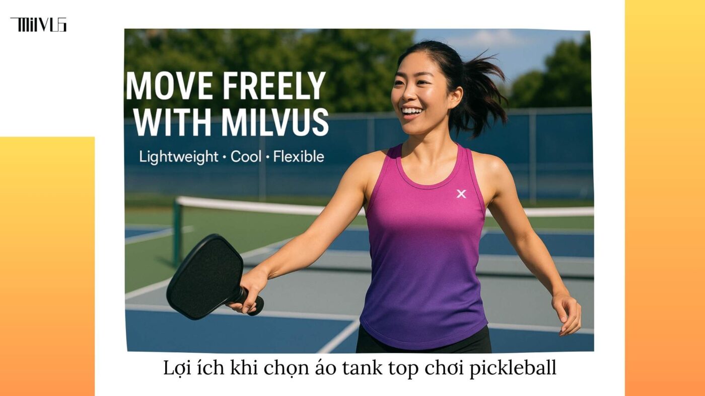 Outfit pickleball áo tank top mát mẻ