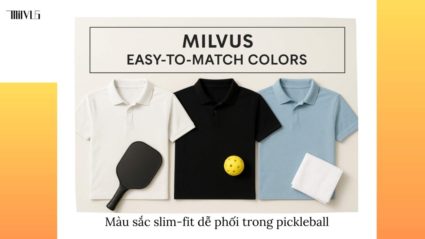 Outfit pickleball dáng slim-fit gọn gàng