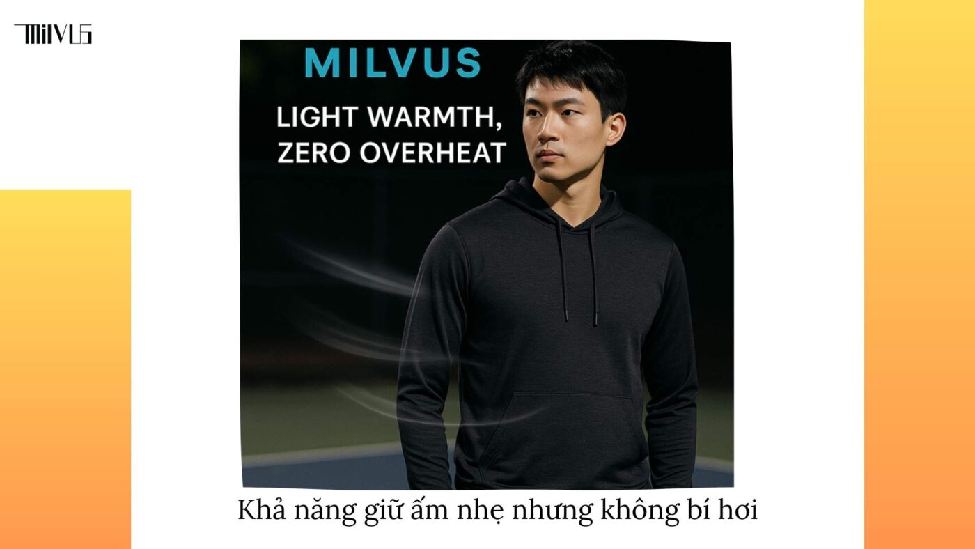 Quần áo pickleball áo hoodie nhẹ cho buổi tối