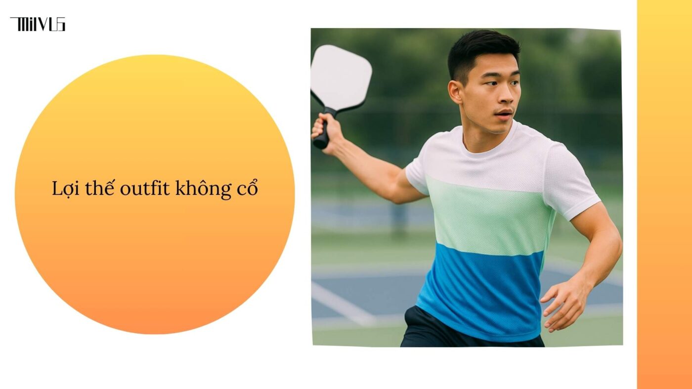 Outfit pickleball có cổ vs không cổ