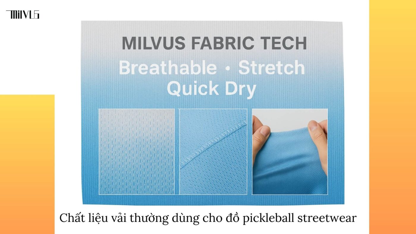 Quần áo pickleball dáng trẻ trung kiểu streetwear