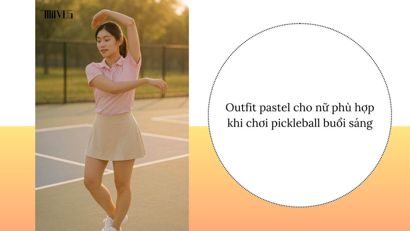 Quần áo pickleball màu pastel ngọt ngào cho nữ