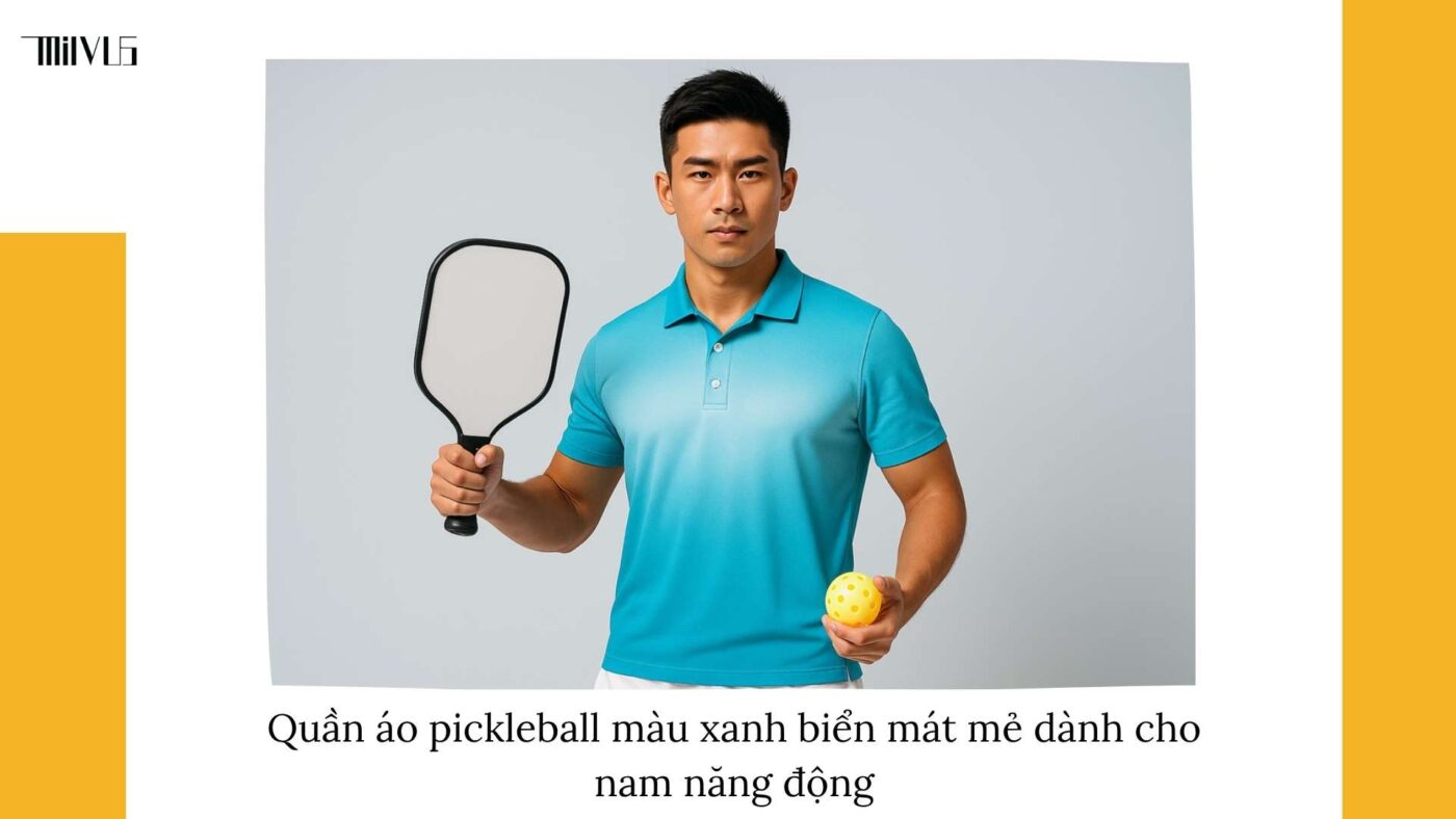 Quần áo pickleball màu xanh biển mát mẻ