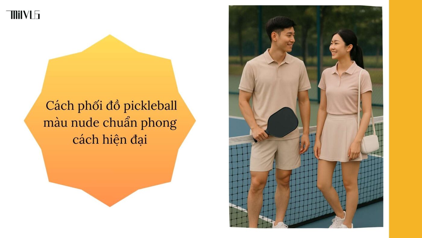 Quần áo pickleball màu nude nhẹ nhàng