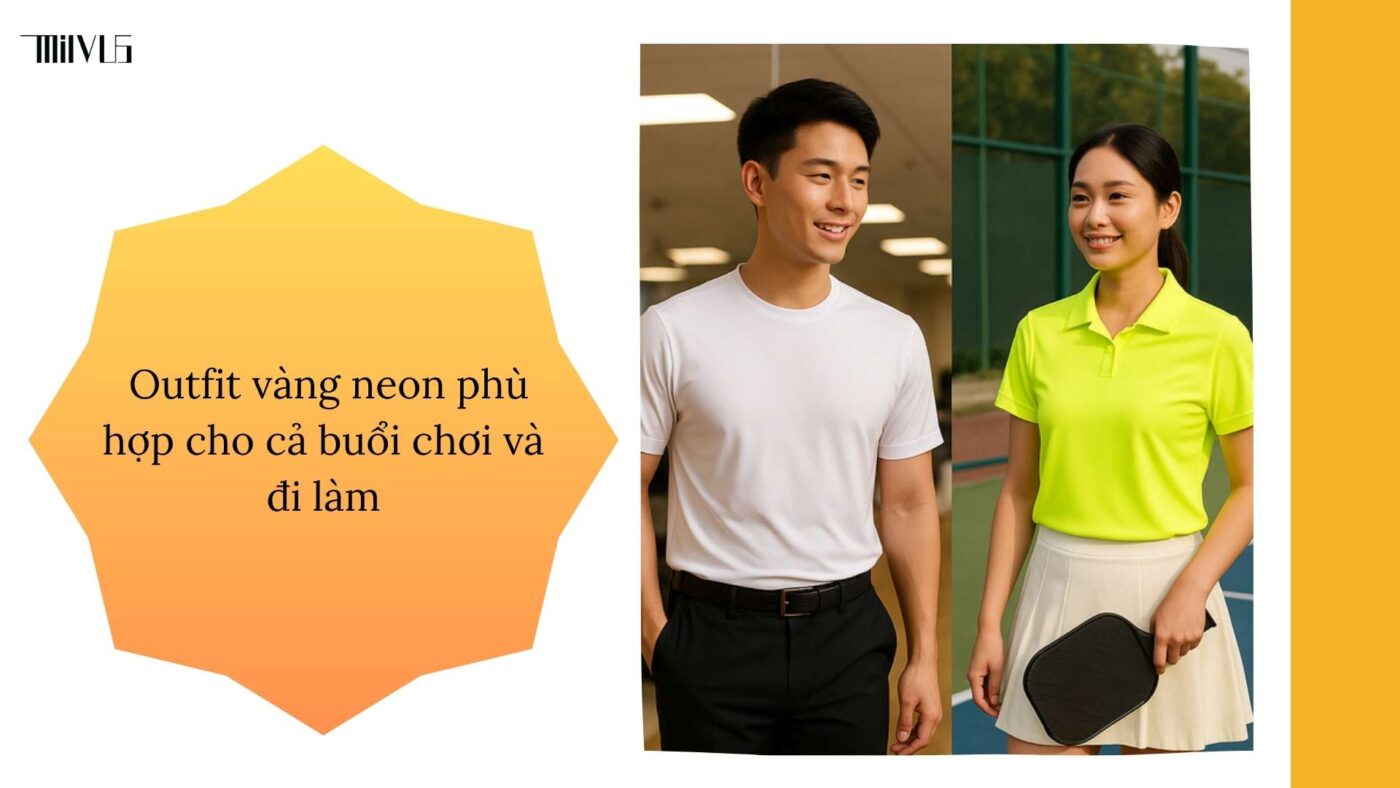 Quần áo pickleball màu vàng neon năng động