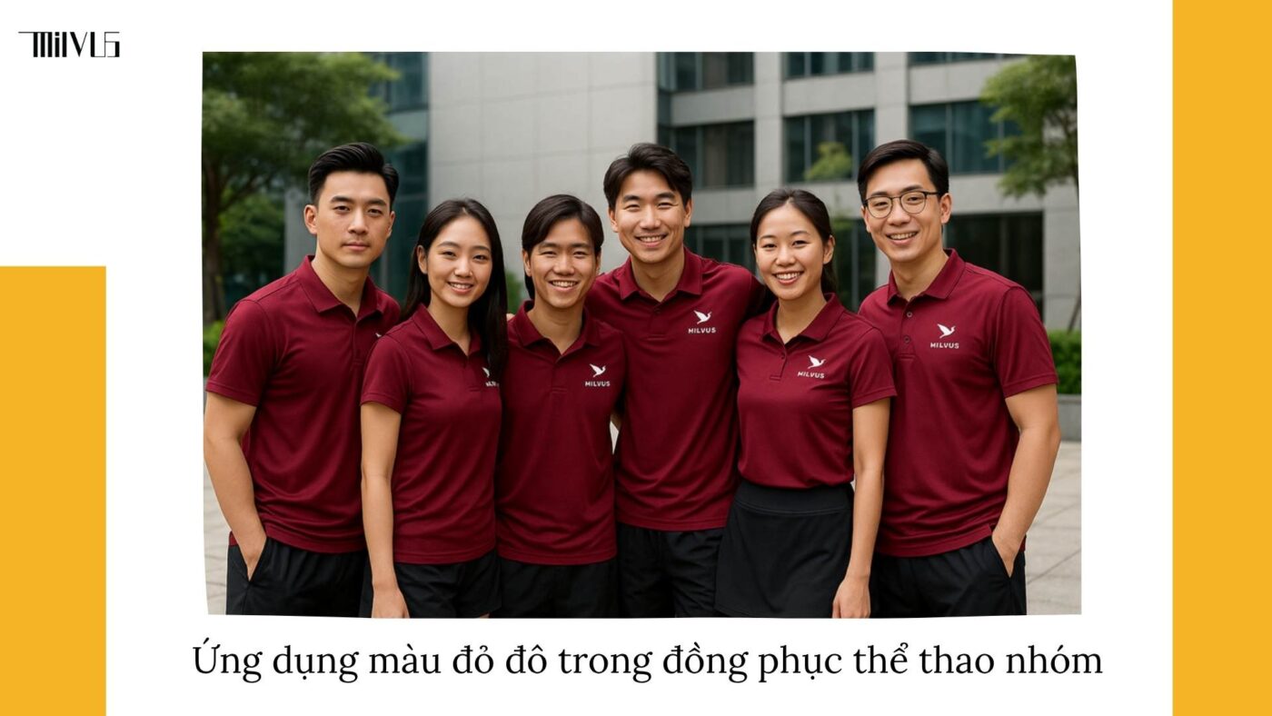 Quần áo pickleball màu đỏ đô cá tính