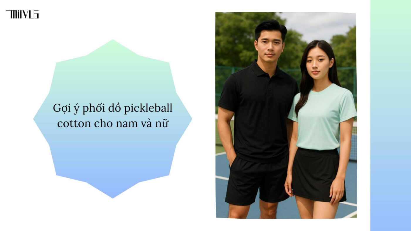 Quần áo pickleball chất liệu cotton thoáng mát
