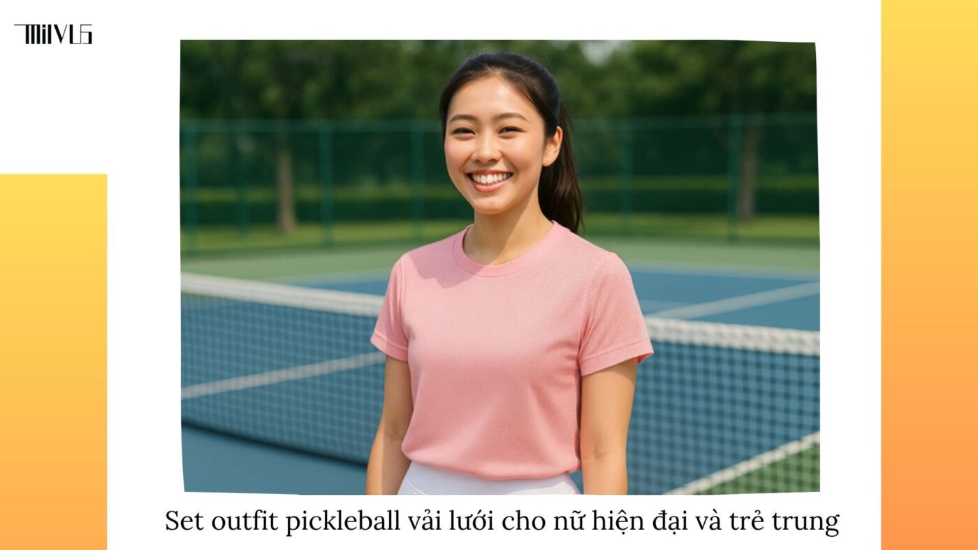 Quần áo pickleball chất liệu vải lưới thoáng khí