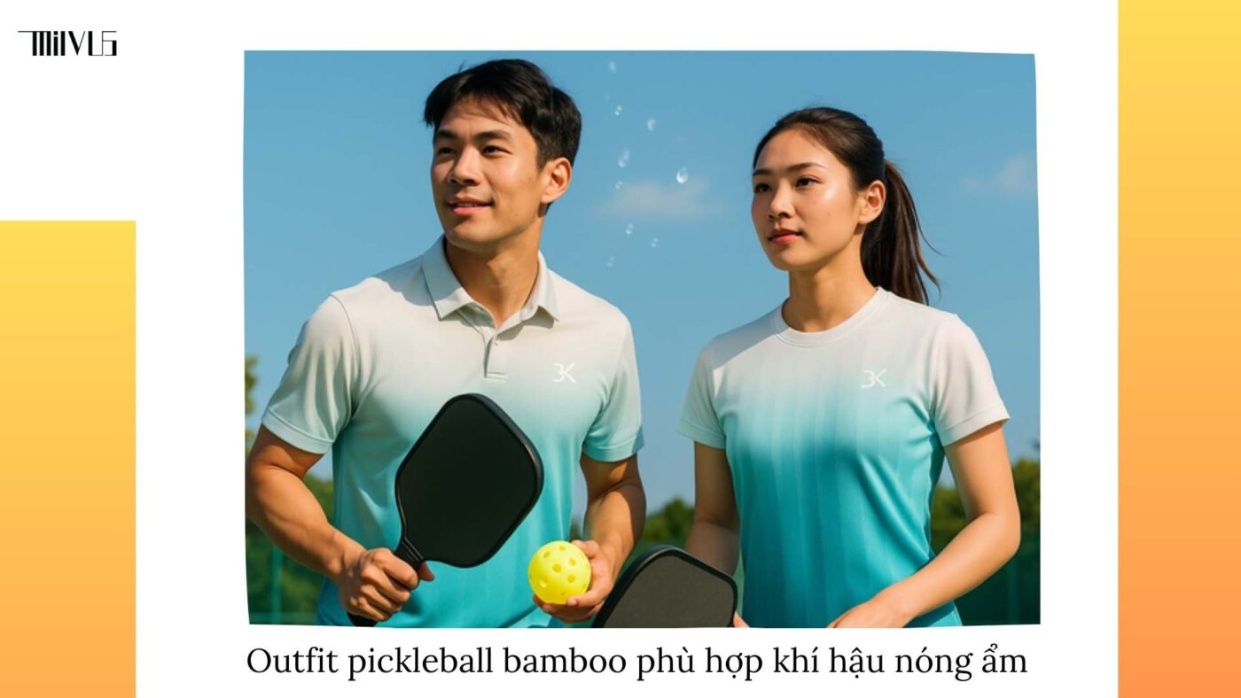 Outfit pickleball chất liệu bamboo thân thiện môi trường