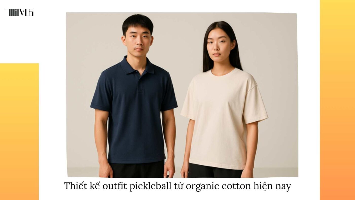 Outfit pickleball vải organic cotton tự nhiên