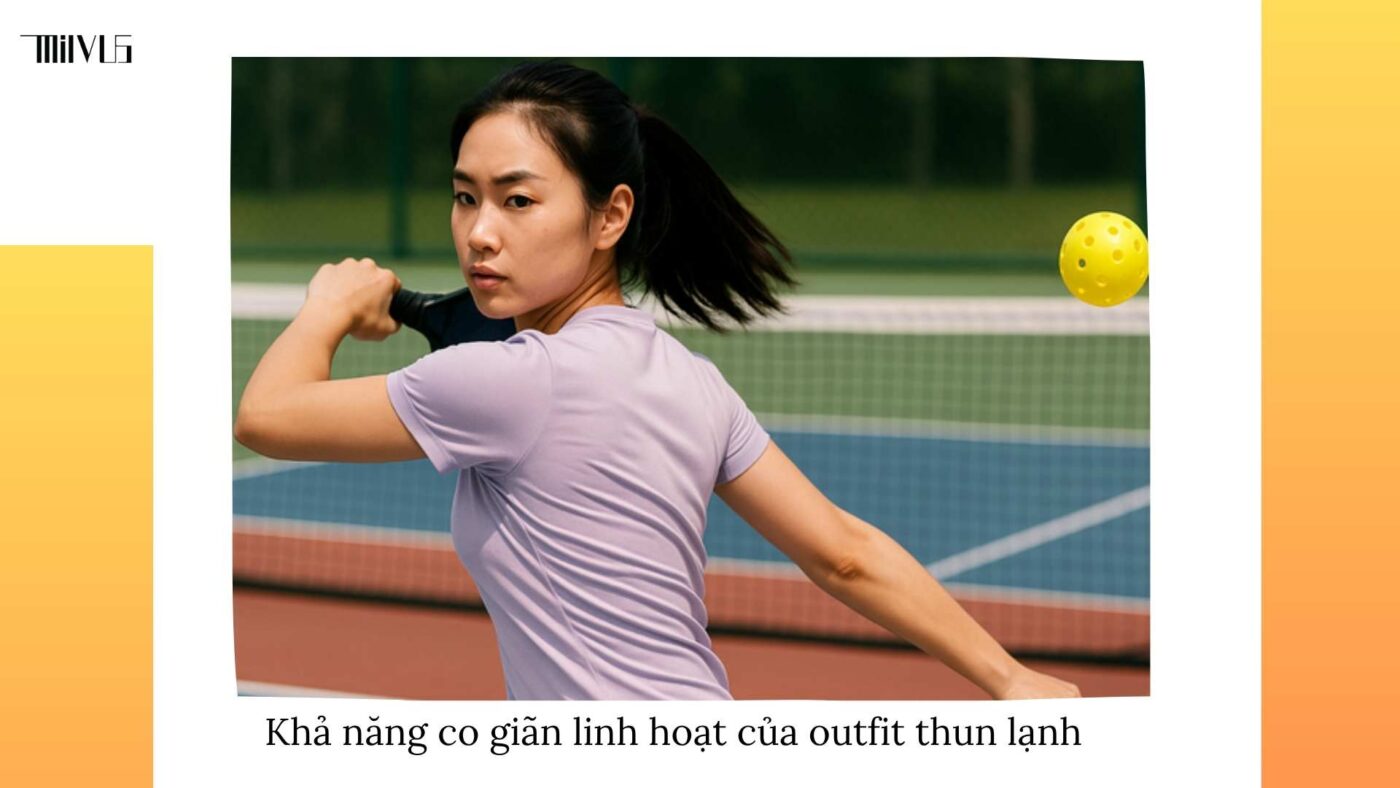 Outfit pickleball chất liệu thun lạnh cho ngày nóng