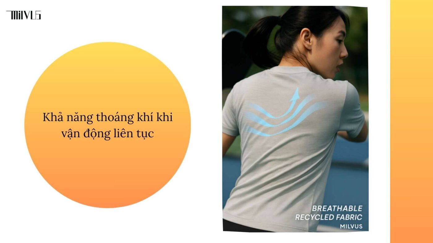 Outfit pickleball chất liệu tái chế bảo vệ môi trường
