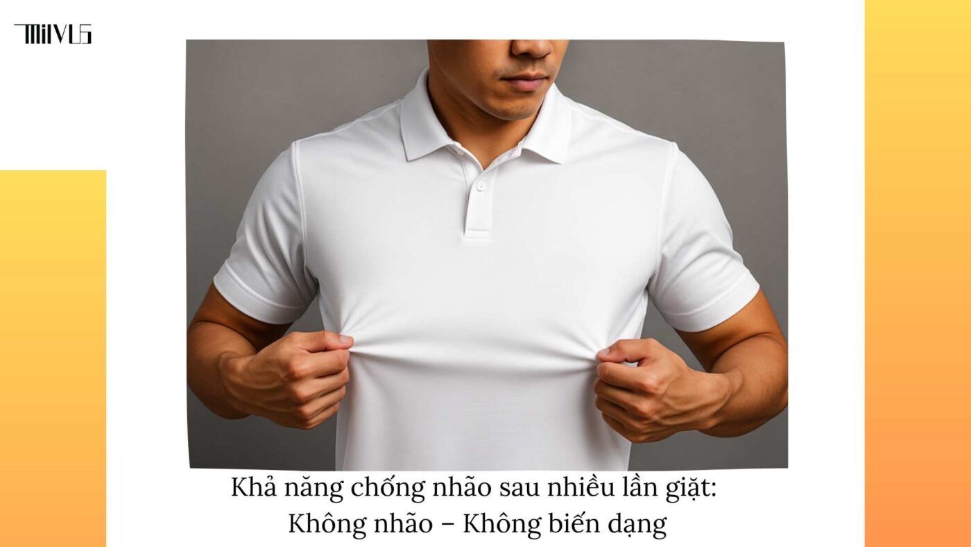 Quần áo pickleball vải không phai màu sau nhiều lần giặt