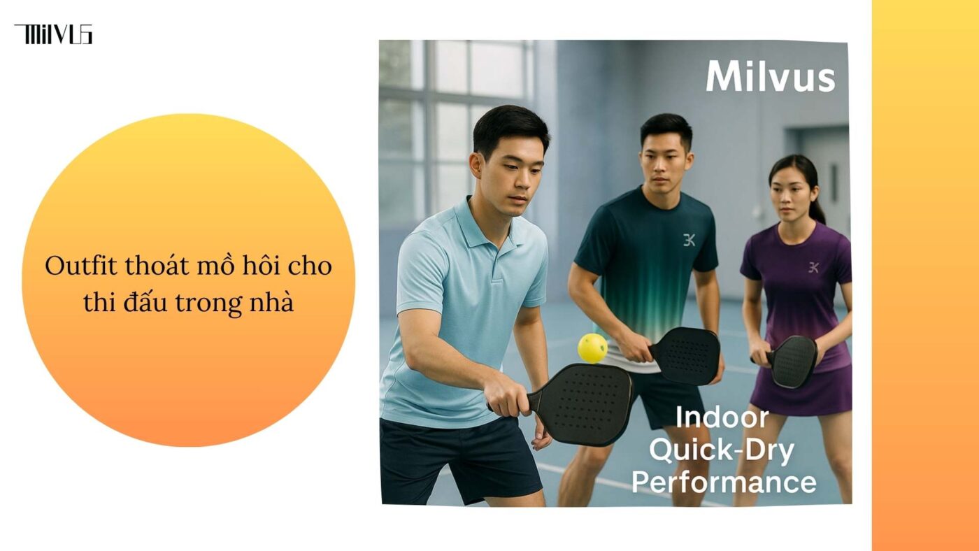 Outfit pickleball chất liệu thoát mồ hôi nhanh
