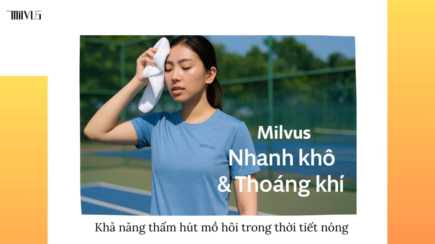 Quần áo pickleball chất liệu thun lạnh kết hợp cotton