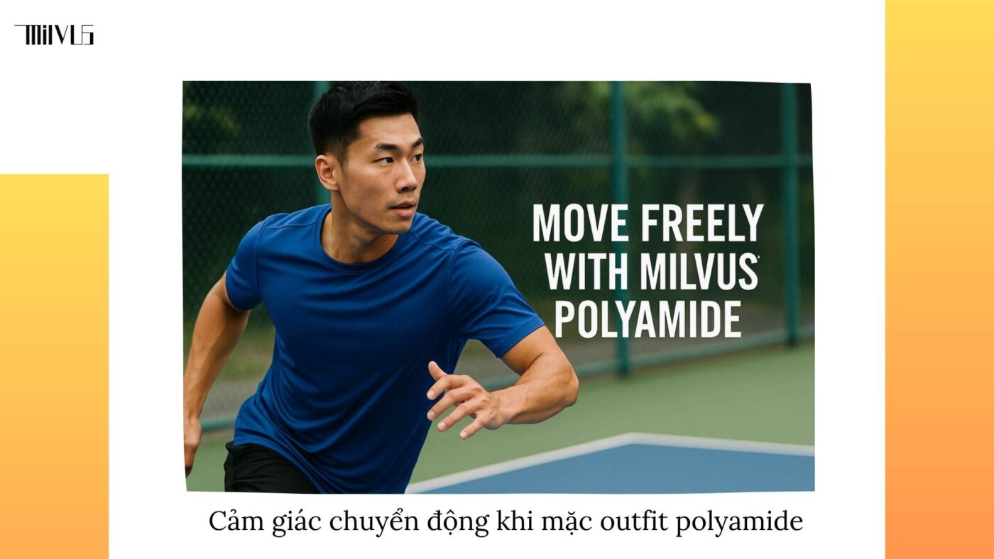 Outfit pickleball chất liệu polyamide co giãn