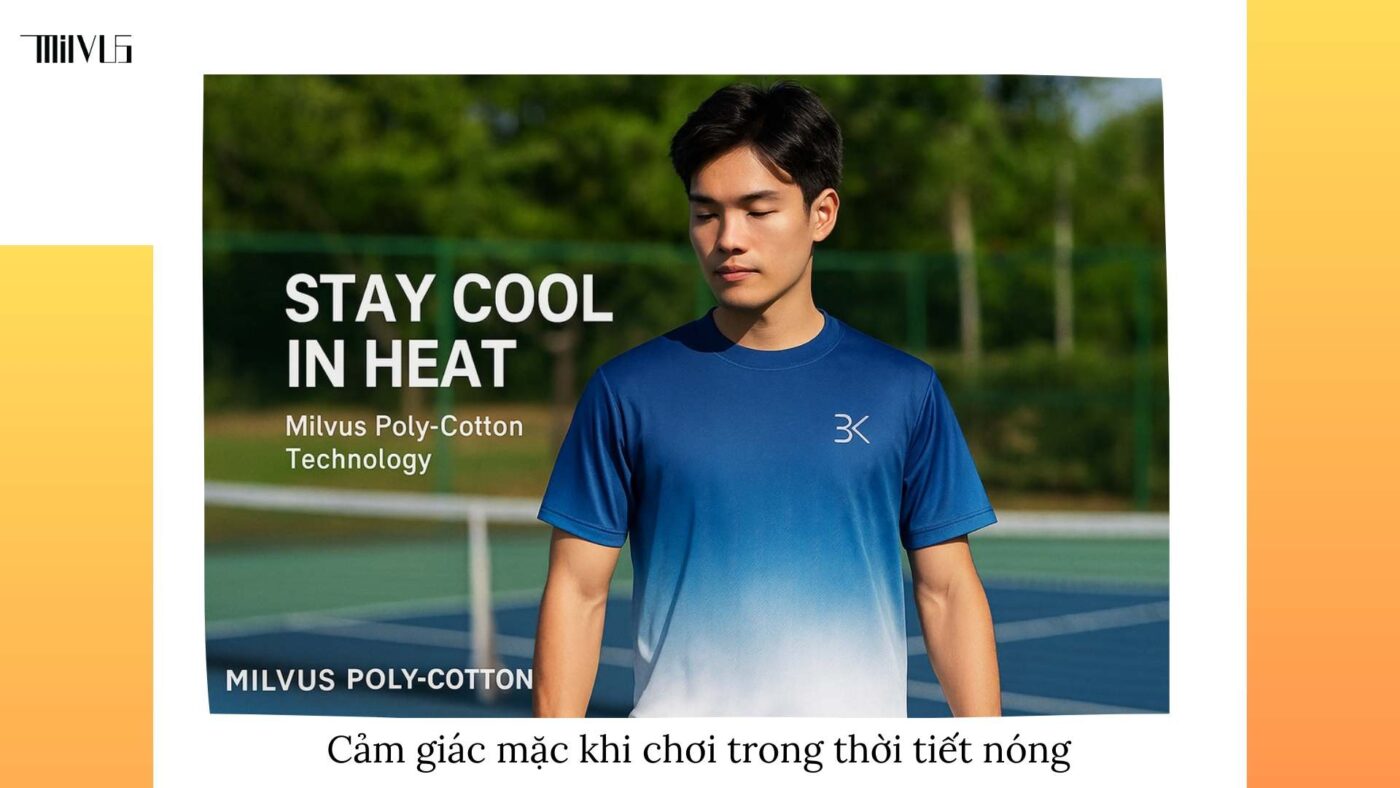 Outfit pickleball chất liệu poly-cotton chống nhăn