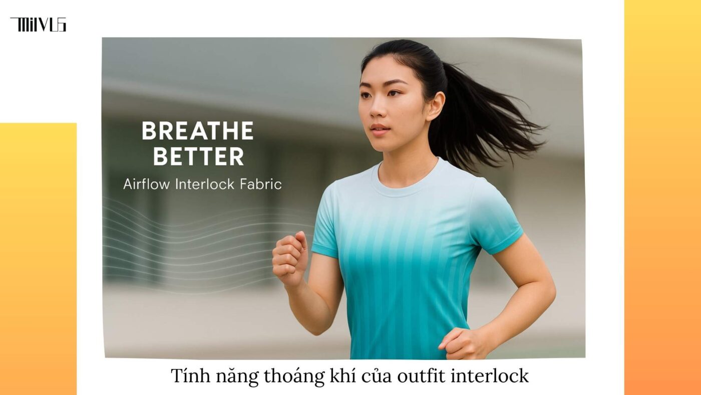 Outfit pickleball chất liệu interlock mềm