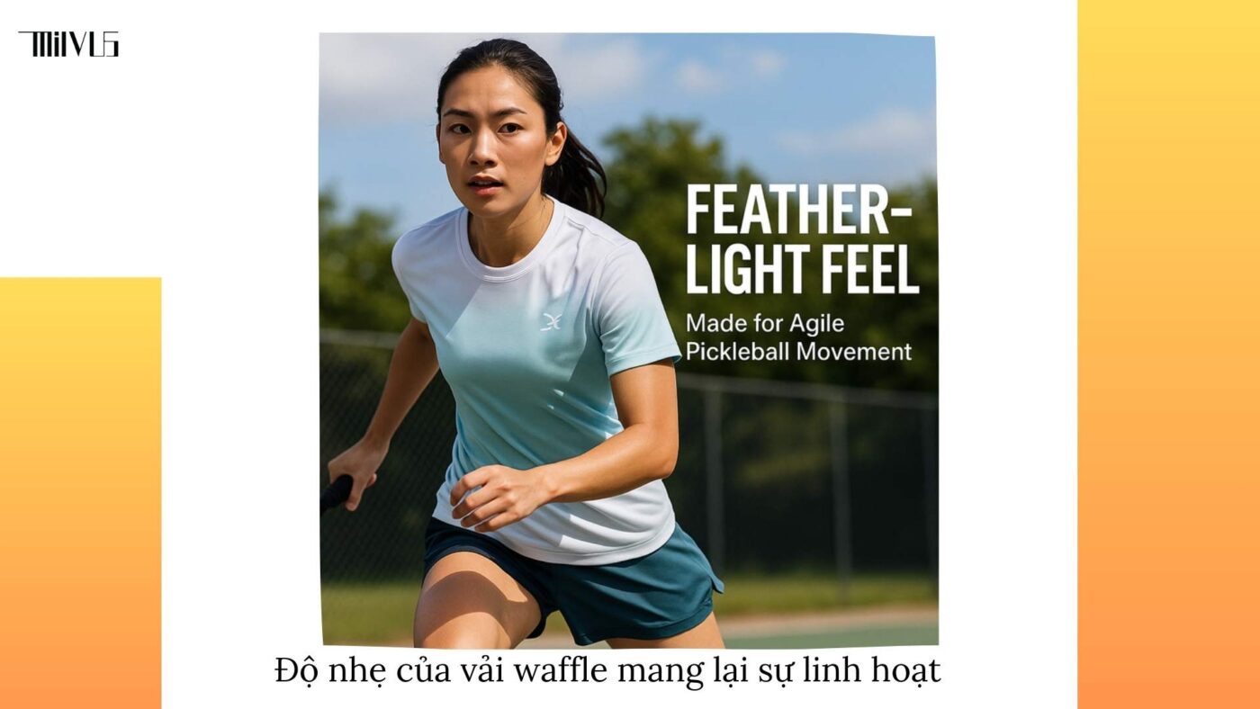 Outfit pickleball chất liệu waffle thoáng khí
