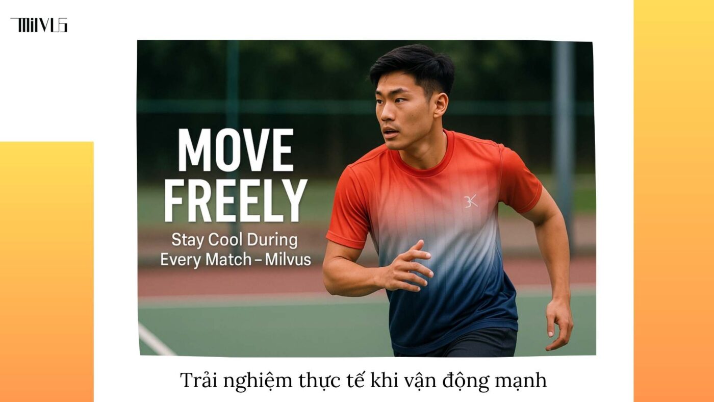 Quần áo pickleball vải thoát khí nhanh không bí